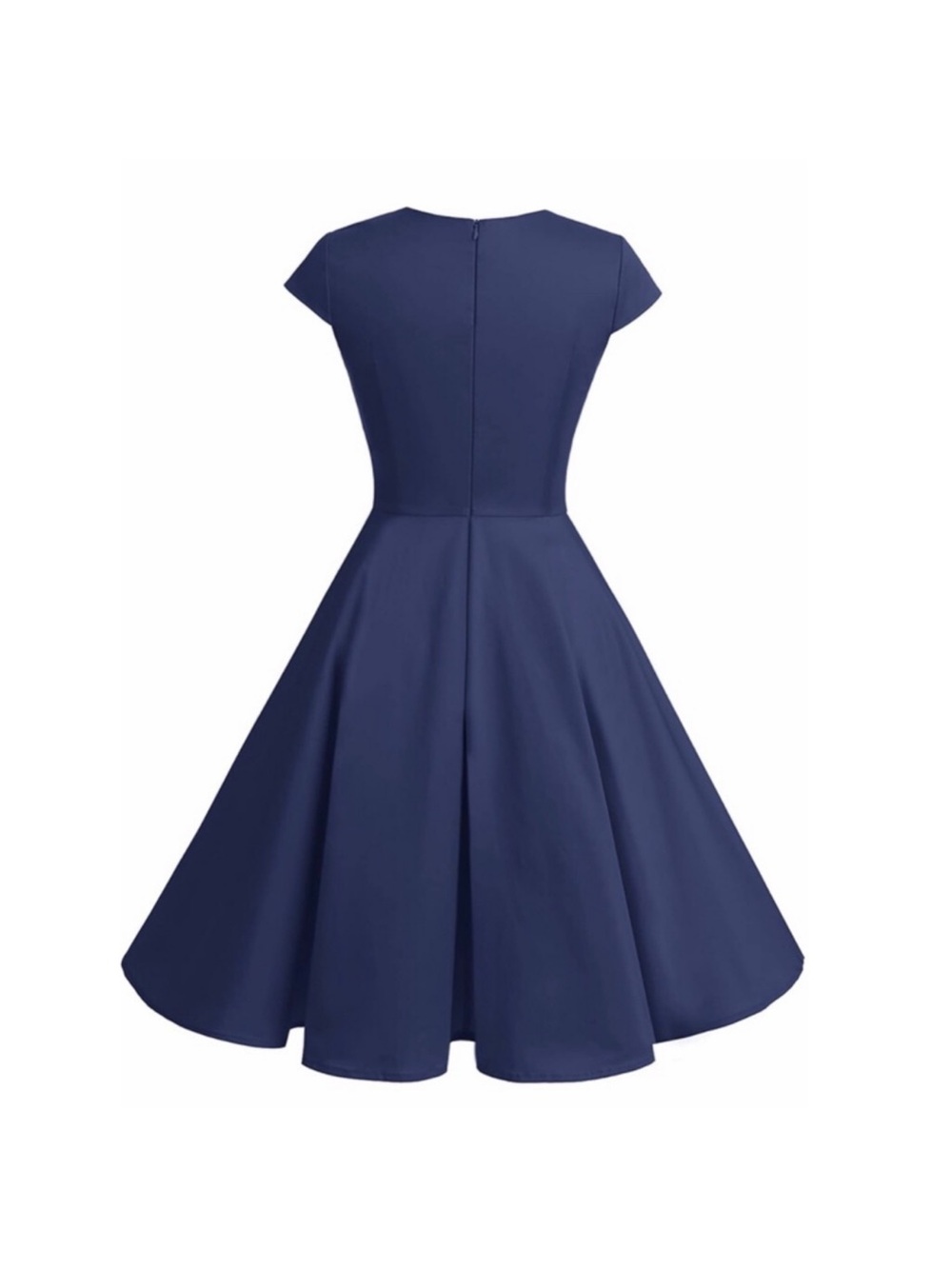 Bbonlinedress 1950s Retro Swing Navy Party Dress Women's Size XL - Picture 2 of 11